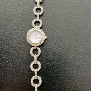 Anne Klein II Silver-tone, CZ, Crystal watch